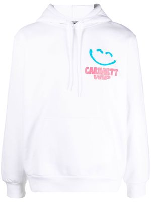 Carhartt WIP smile-print logo hoodie - White