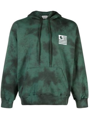 Carhartt WIP tie-dye print hoodie - Green