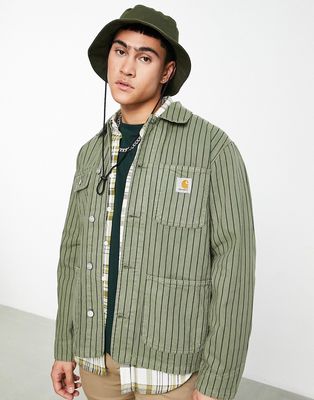 Carhartt WIP trade michigan pinstripe jacket in green