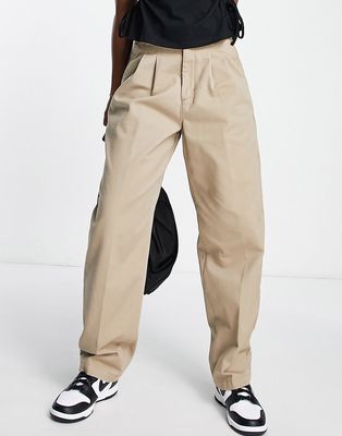 Carhartt WIP Tristin chino pants in beige-Brown