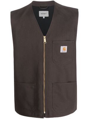Carhartt WIP V-neck organic-cotton vest - Brown