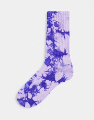Carhartt WIP Vista tie dye socks in purple