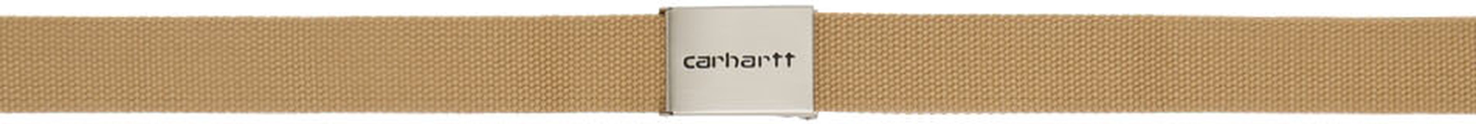 Carhartt Work In Progress Beige Chrome Clip Belt
