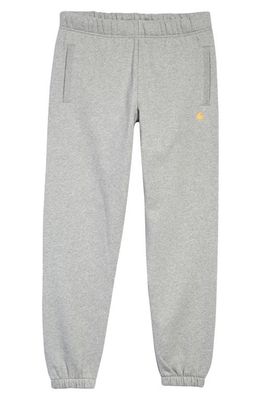 Carhartt Work In Progress Chase Cotton Blend Sweatpants in Grey Heather /Gold