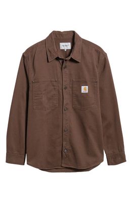 Carhartt Work In Progress Derby Cotton Twill Button-Up Shirt Jacket in Buckeye