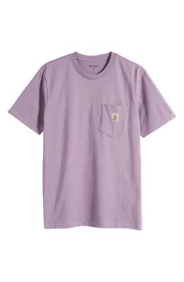 Carhartt Work In Progress Logo Pocket T-Shirt in Glassy Purple