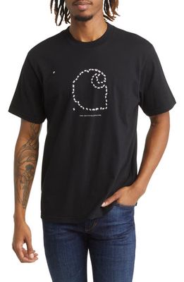 Carhartt Work In Progress Stomping Grounds Organic Cotton Graphic Tee in Black /White