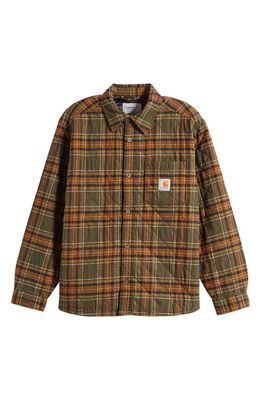 Carhartt Work In Progress Wiles Plaid Flannel Shirt Jacket in Wiles Check Highland