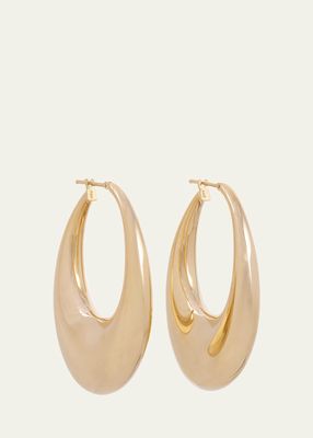 Carine 18K Yellow Gold Puffy Hoop Earrings