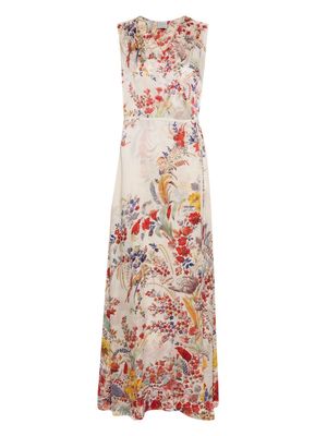 Carine Gilson Beautiful Garden-print dress - Neutrals