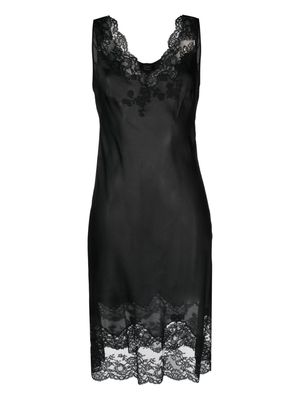 Carine Gilson Calais-Caudry lace slip dress - Black