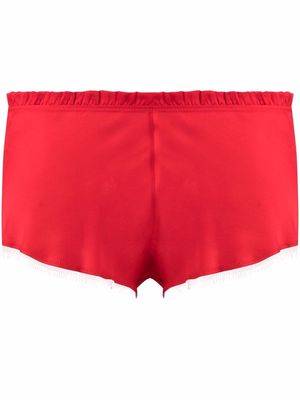 Carine Gilson floral-detail shorts - Red