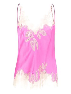 Carine Gilson lace-trim camisole - Pink