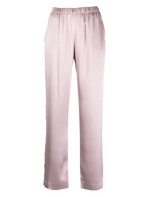 Carine Gilson mid-rise silk satin pyjama bottoms - Purple