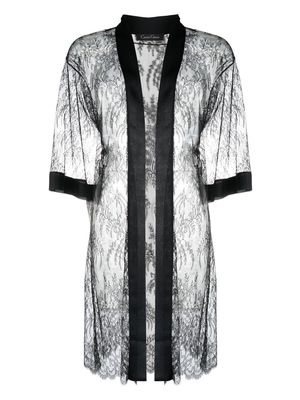 Carine Gilson sheer silk lace gown - Black