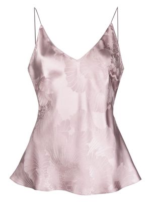 Carine Gilson silk jacquard camisole - Pink
