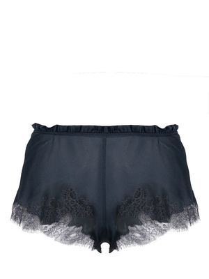 Carine Gilson silk lace-trim French knickers - Blue