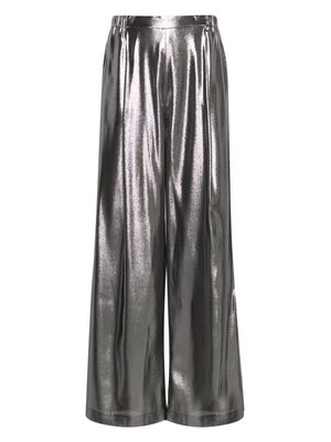 Carine Gilson wide-leg lurex pyjama trousers - Silver