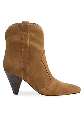 Carissa 62MM Suede Tapered-Heel Ankle Boots