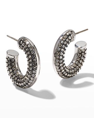 Carla Hoop Earrings, Silver