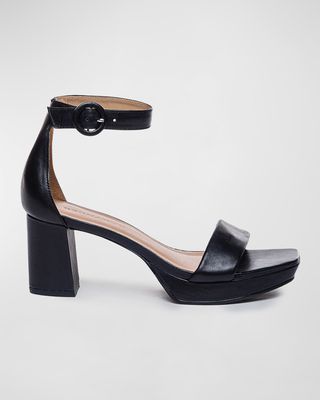Carla Leather Ankle-Strap Sandals