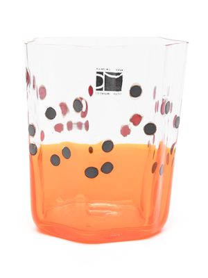 Carlo Moretti painted glass vase - Orange