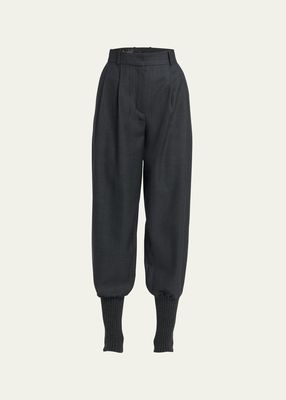 Carmy Balloon Trousers with Modern Wool Cuffs