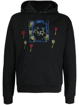 CARNE BOLLENTE Laid Back embroidered hoodie - Black