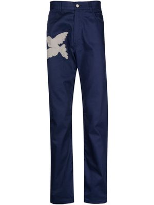 CARNE BOLLENTE Only Love embroidered jtrousers - Blue