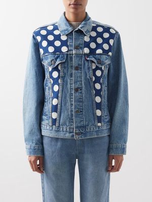 Caro Editions - Reworked Levi's Denim Patchwork Jacket - Womens - Navy White