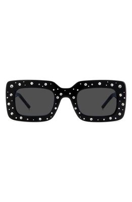 Carolina Herrera 50mm Square Sunglasses in Black/Grey