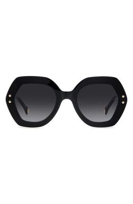 Carolina Herrera 52mm Square Sunglasses in Black Havana/Grey Shaded