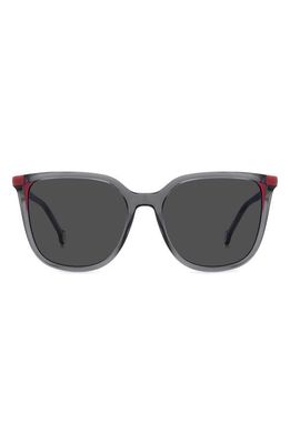 Carolina Herrera 54mm Rectangular Sunglasses in Grey Pink/Grey