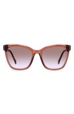 Carolina Herrera 55mm Cat Eye Sunglasses in Brown Grey/Brown Violet