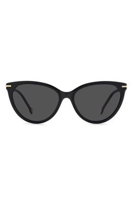 Carolina Herrera 57mm Cat Eye Sunglasses in Black /Grey
