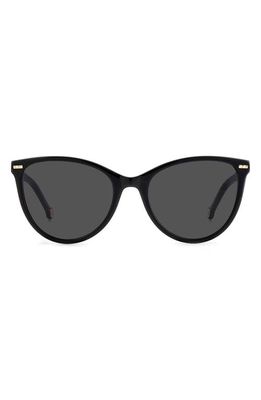 Carolina Herrera 57mm Cat Eye Sunglasses in Black Nude /Grey