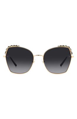 Carolina Herrera 59mm Square Sunglasses in Rose Gold/Grey Shaded