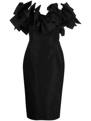Carolina Herrera bow-detail strapless midi dress - Black