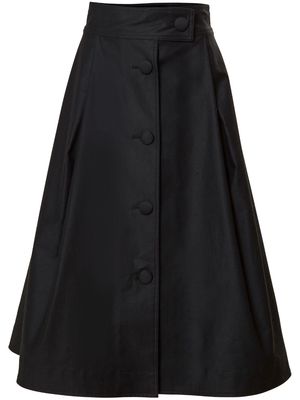 Carolina Herrera button-front A-line midi skirt - Black