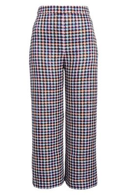 Carolina Herrera Check High Waist Tweed Crop Pants in Multi-Color