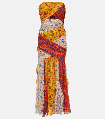 Carolina Herrera Floral strapless maxi dress
