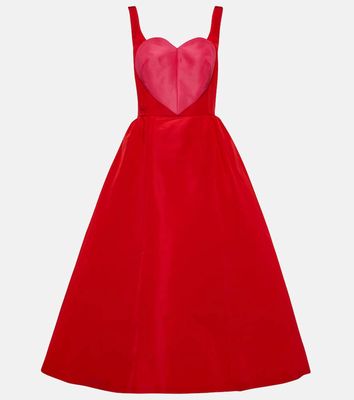 Carolina Herrera Heart silk midi dress