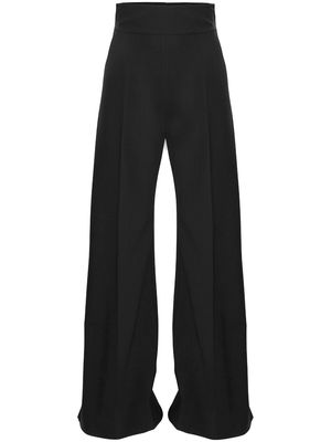 Carolina Herrera high-waisted virgin-wool trousers - Black