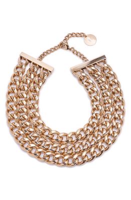 Carolina Herrera Layered Curb Chain Necklace in Gold