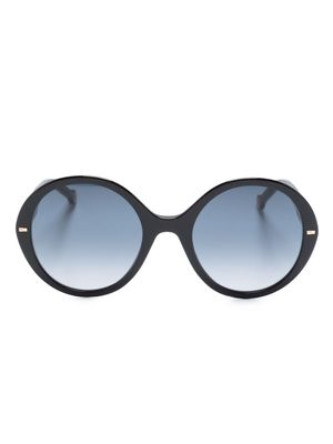 Carolina Herrera logo-lettering round-frame sunglasses - Black
