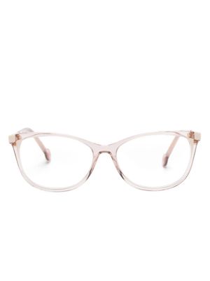 Carolina Herrera logo-plaque cat-eye glasses - Pink