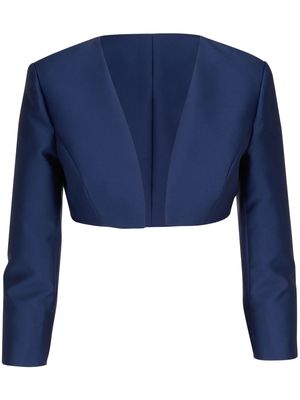 Carolina Herrera long-sleeve cropped jacket - Blue
