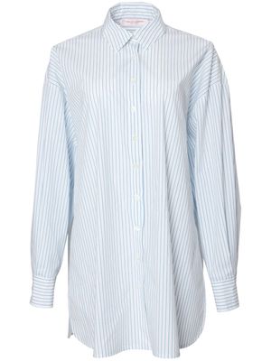 Carolina Herrera long-sleeve pinstriped cotton shirt - White