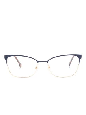 Carolina Herrera metallic rectangular-frame glasses - Gold