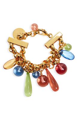 Carolina Herrera Mixed Charm Layered Bracelet in Multi/Gold 919